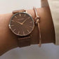 Elegant Rose Gold Multifunction Wristwatch