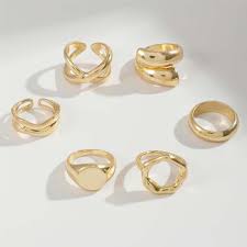 Golden & Silver Sculpted Rings