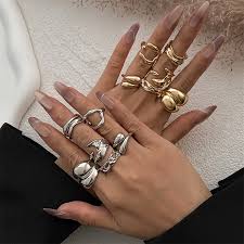 Golden & Silver Sculpted Rings